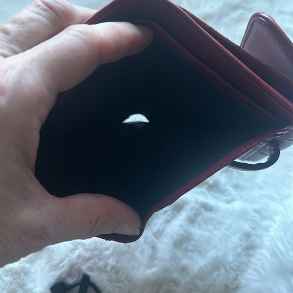 GIVENCHY ❤️.Midsize RED ♥️ leather Wallet Clean/Pristine white stitch Authentic - Picture 10 of 12